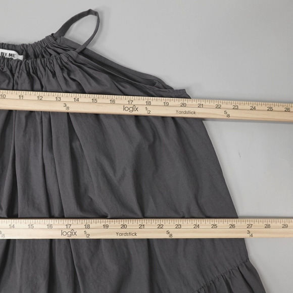 CARE BY ME Dress Womens OS Gray Lina Strap Organic Cotton Social Luxury - Picture 12 of 14